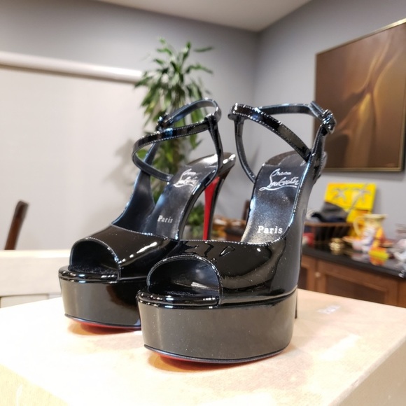 Christian Louboutin Black and Red Heels - Picture 5 of 12